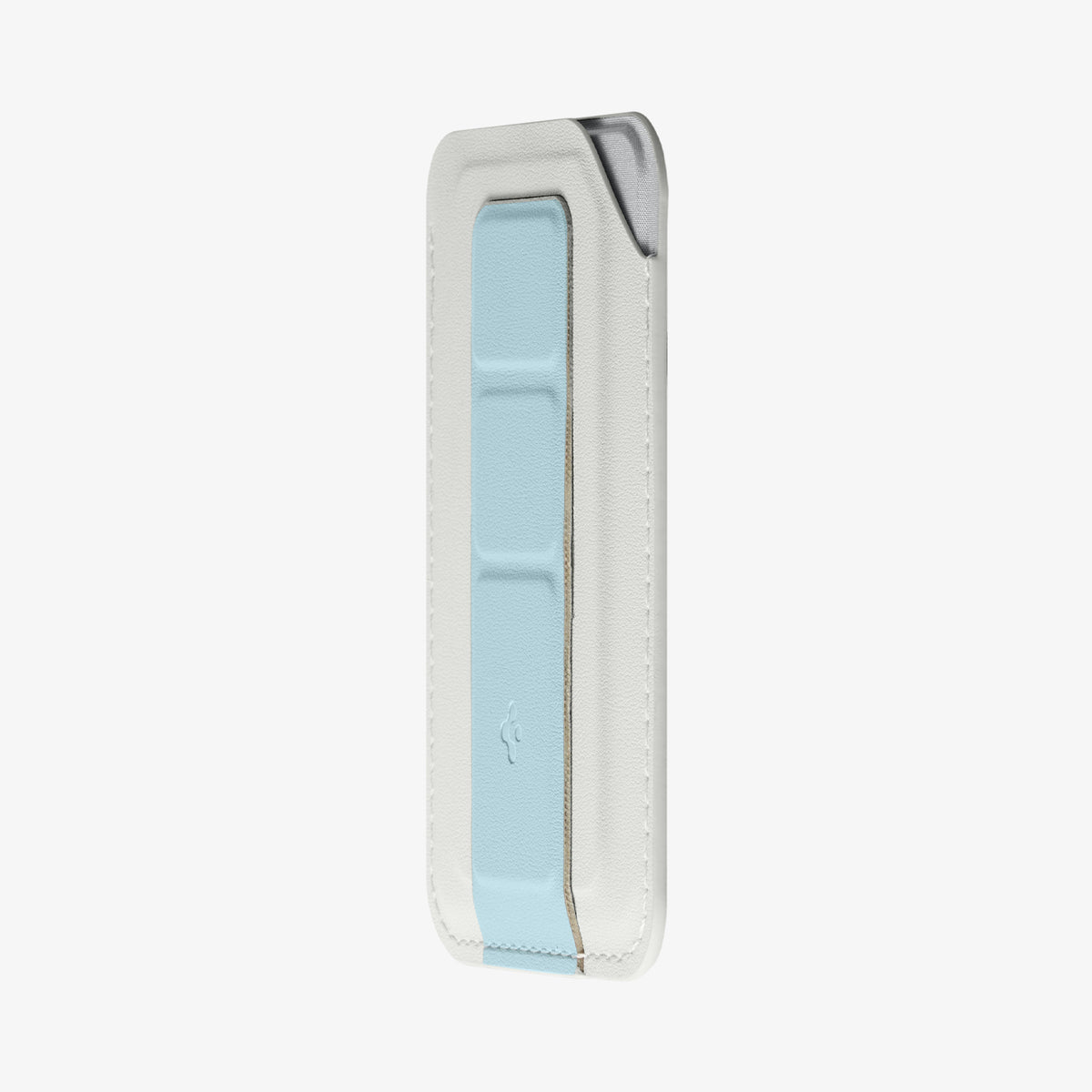 AFA11958 - Filp Stand Card Holder (Mag Fit) in Stone Teal Blue showing a side view of a slim card wallet with a folded kickstand