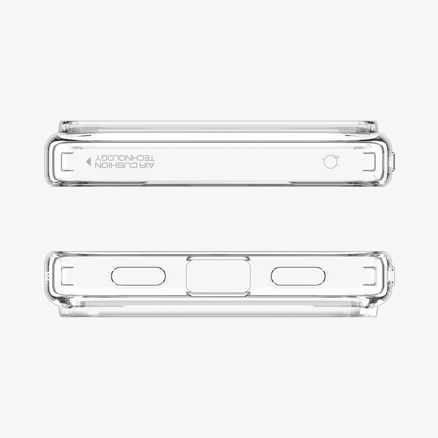 ACS11450 - Pixel 11 Pro XL Ultra Hybrid Crystal Clear top and bottom views highlight precise cutouts, speaker openings, charging port access, and a clean fit.