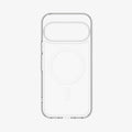 ACS11451 - Pixel 11 Pro XL Ultra Hybrid (Mag Fit) Clear White case showing the built in MagFit ring, transparent design, and raised camera surround.