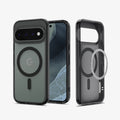 ACS11452 - Pixel 11 Pro XL Ultra Hybrid (Mag Fit) Frost Black front and back views highlight the built in MagFit ring, slim profile, and everyday protection.