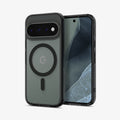 ACS11432 - Pixel 11 Pro  Ultra Hybrid (Mag Fit) Frost Black exploded view showing the built in MagFit ring, hybrid construction, and layered design.