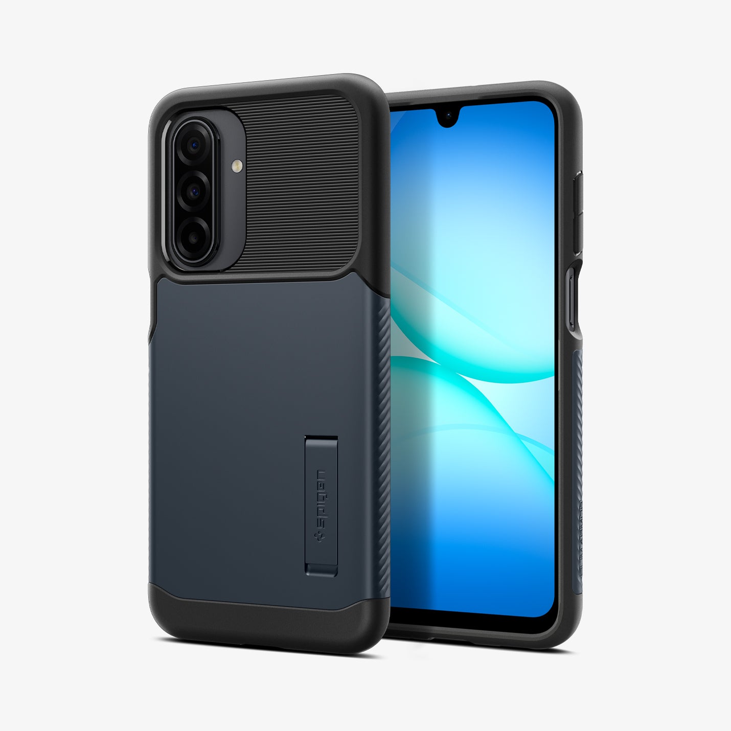 ACS11193 - Galaxy A17 Slim Armor in Metal Slate showing the back, partial front and sides