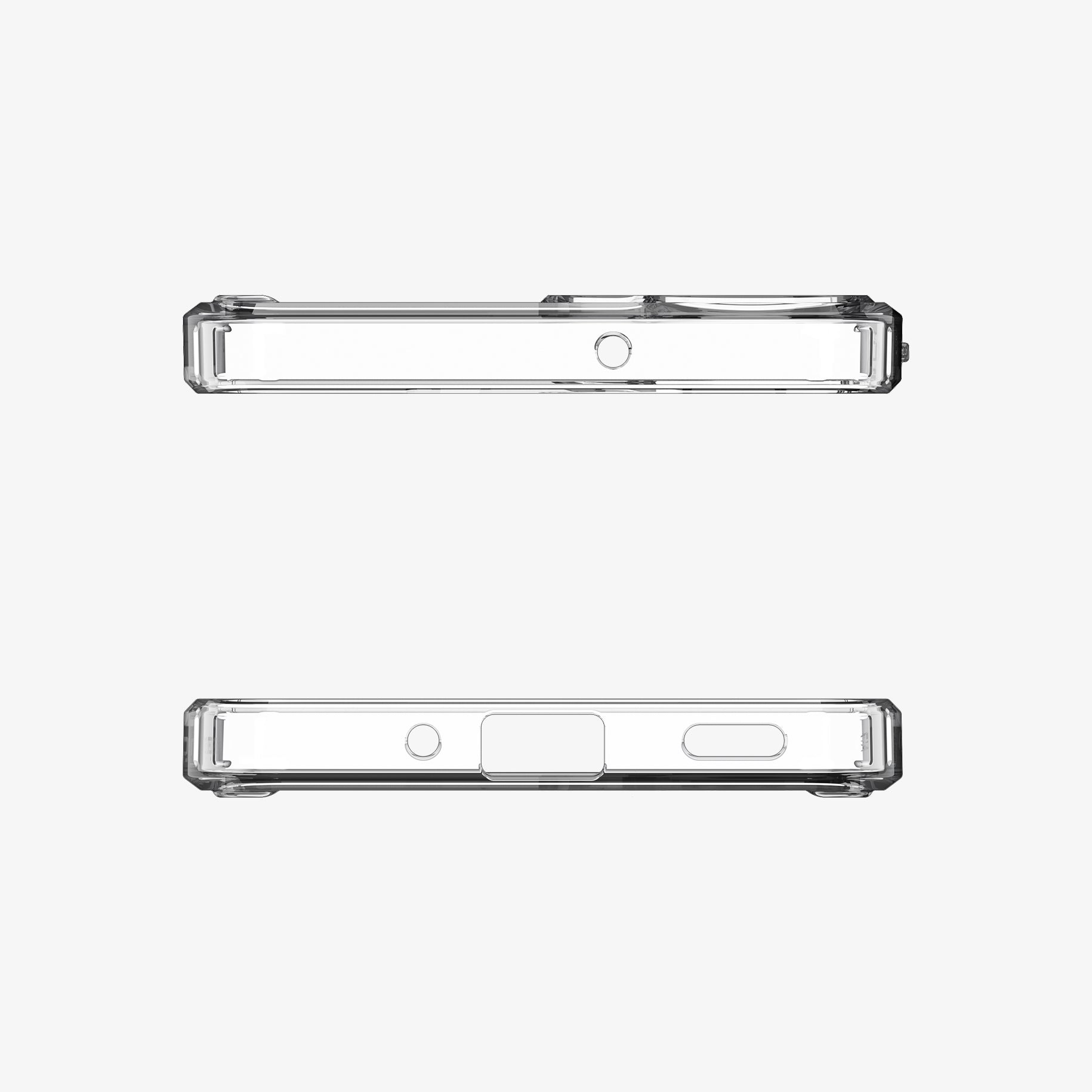 ACS10108 - Galaxy A17 5G Case Ultra Hybrid in Crystal Clear showing the bottom and top