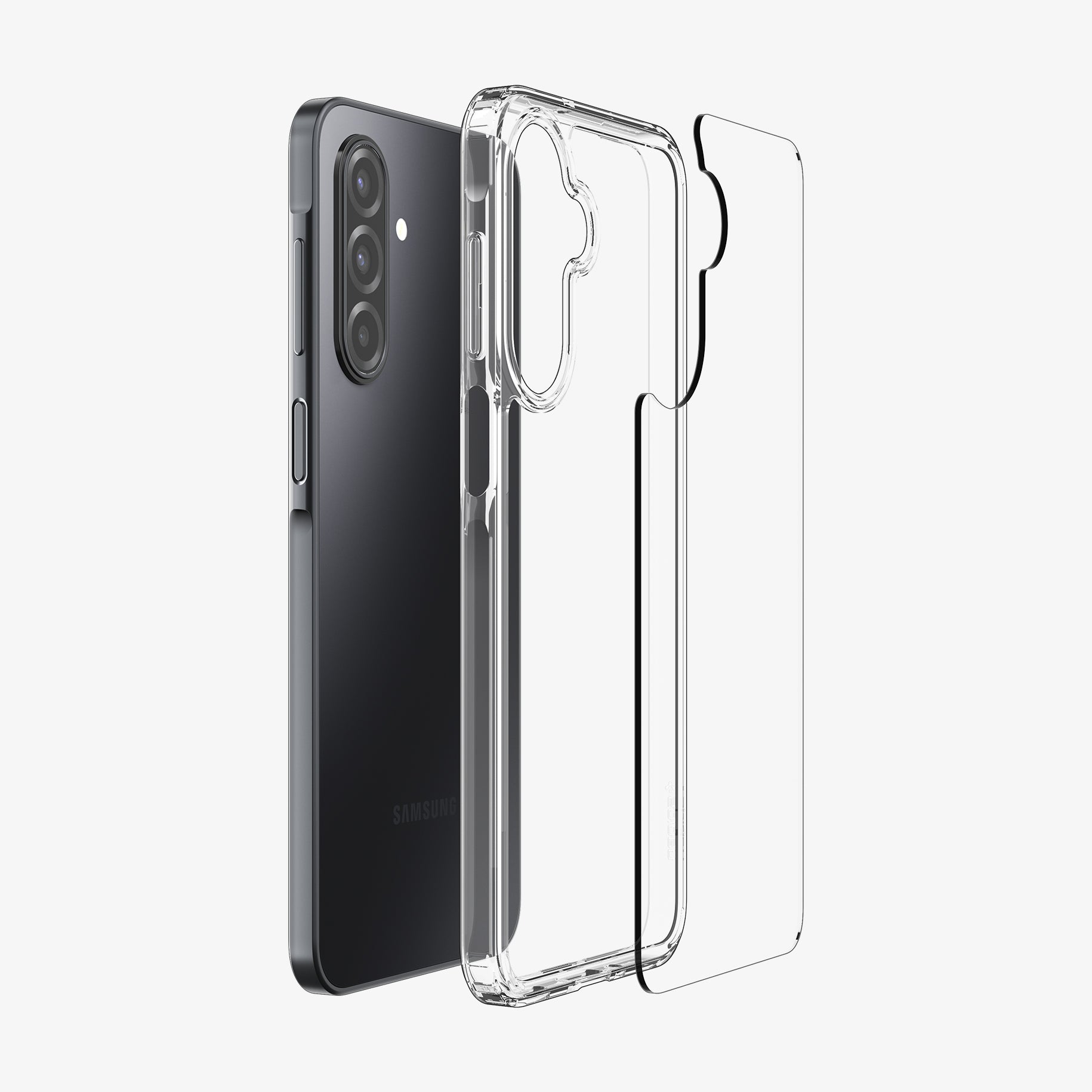 ACS10108 - Galaxy A17 5G Case Ultra Hybrid in Crystal Clear showing the back with case detail
