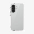 ACS11127 - Spigen Liquid Crystal Galaxy A57 5G case in Crystal Clear - back view showing see-through design and reinforced corners