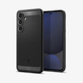 ACS08578 - Galaxy S24 FE Case Rugged Armor in Matte Black showing the back, partial front and sides