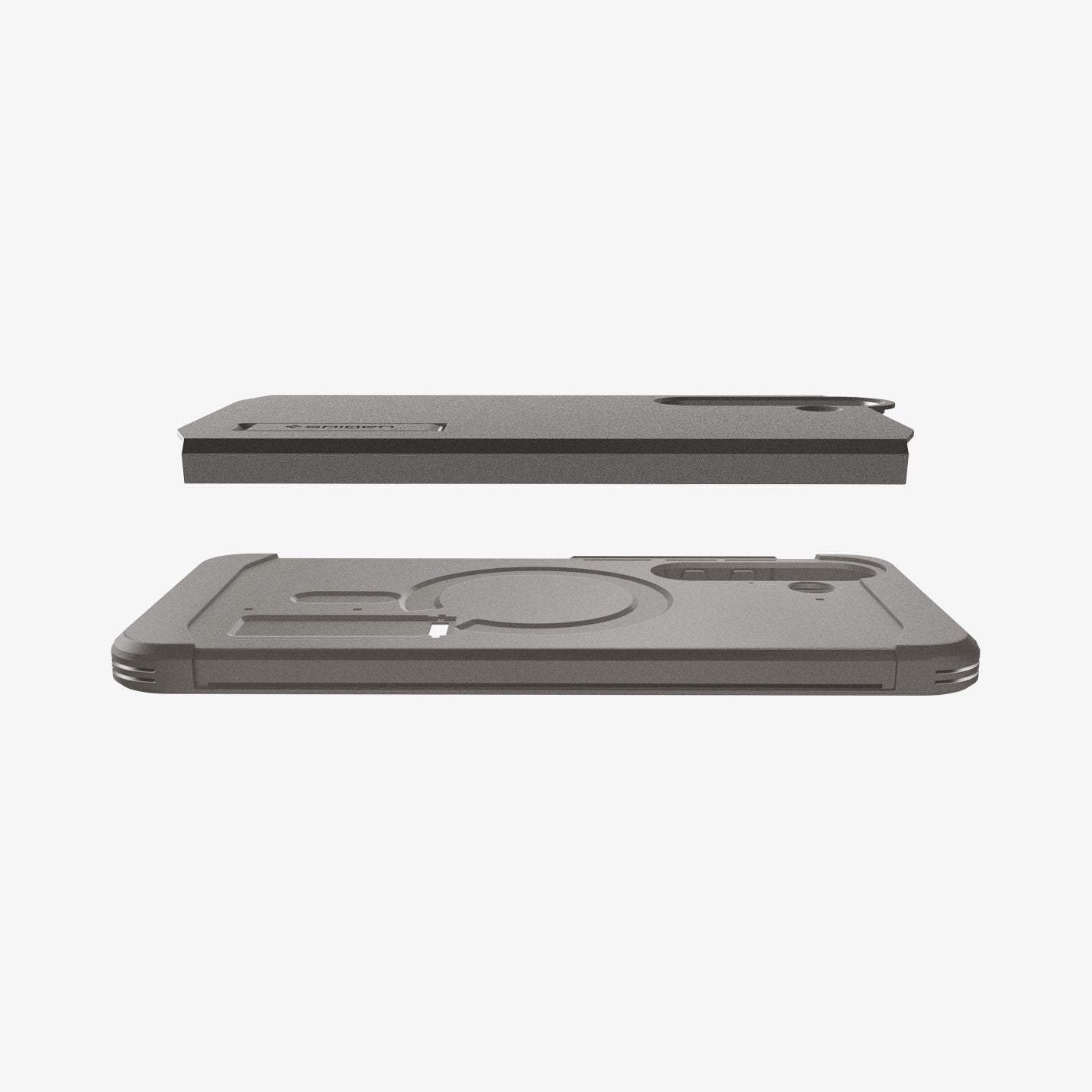 ACS10030 - Galaxy S25 FE Case Tough Armor (MagFit) in gunmetal showing the multiple layers of case