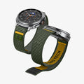AMP10113 - Galaxy Watch 8 (44mm) Athlex Air in Active Green showing the front and partial inside of band two bands