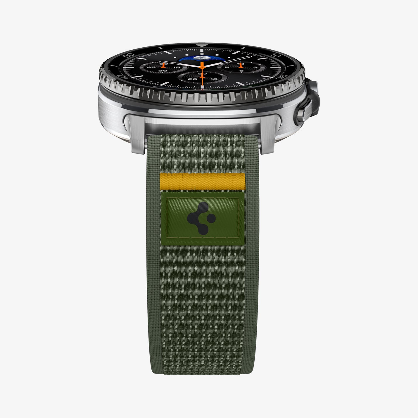 AMP10113 - Galaxy Watch 8 (44mm) Athlex Air in Active Green showing the  partial front and side