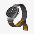 AMP10112 - Galaxy Watch 8 (44mm) Athlex Air in Active Gray showing the front and partial inside of band