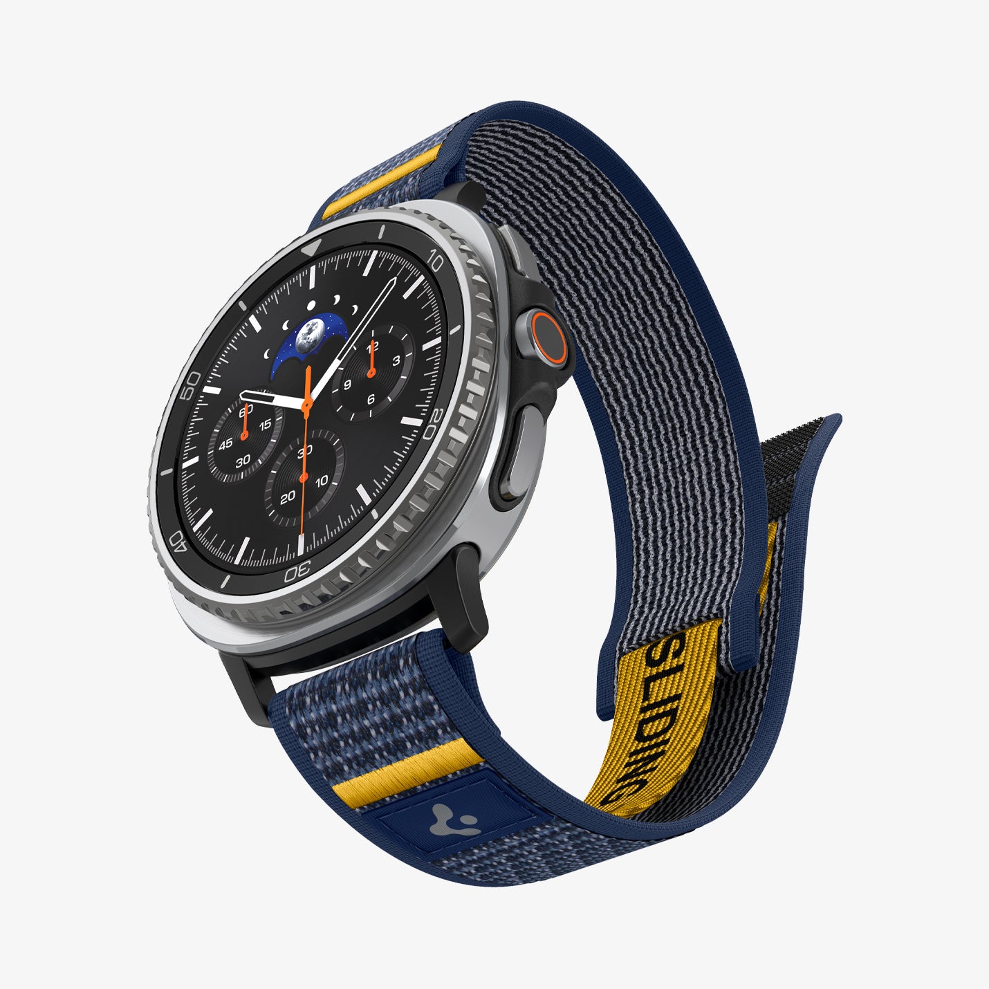 AMP10114 - Galaxy Watch 8 Series Band Athlex Air in active navy showing the front and side