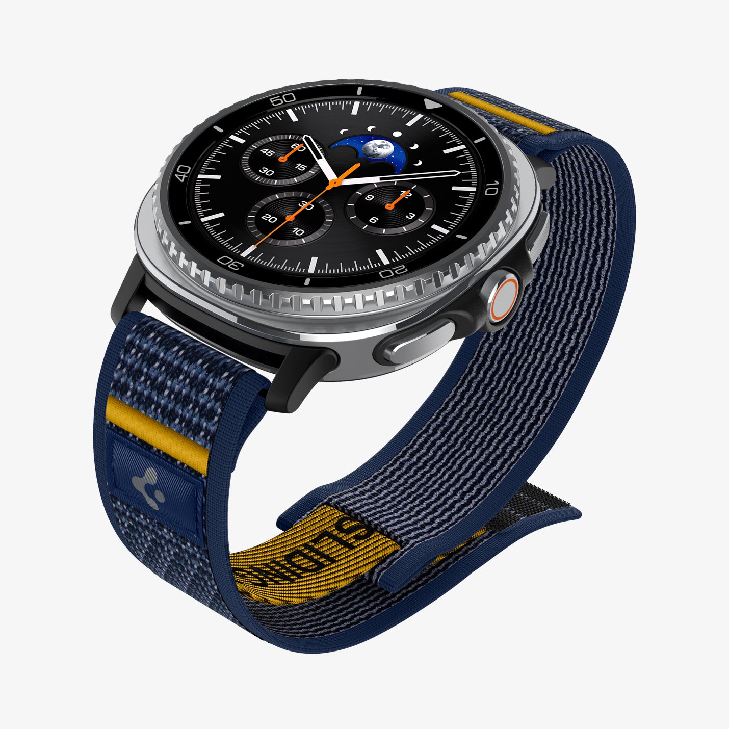 AMP10114 - Galaxy Watch 8 Series Band Athlex Air in active navy showing the front, side and inside of band