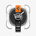AGL09874 - Galaxy Watch 8 40mm GLAS.tR EZ Fit showing the front with ez fit tray installed on watch face