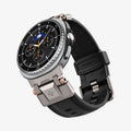 AMP10118 - Galaxy Watch 8 Series DuraPro Armor band in black showing the front, bottom and inside of band
