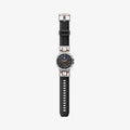 AMP10118 - Galaxy Watch 8 Series DuraPro Armor band in black showing the front with band laid out flat