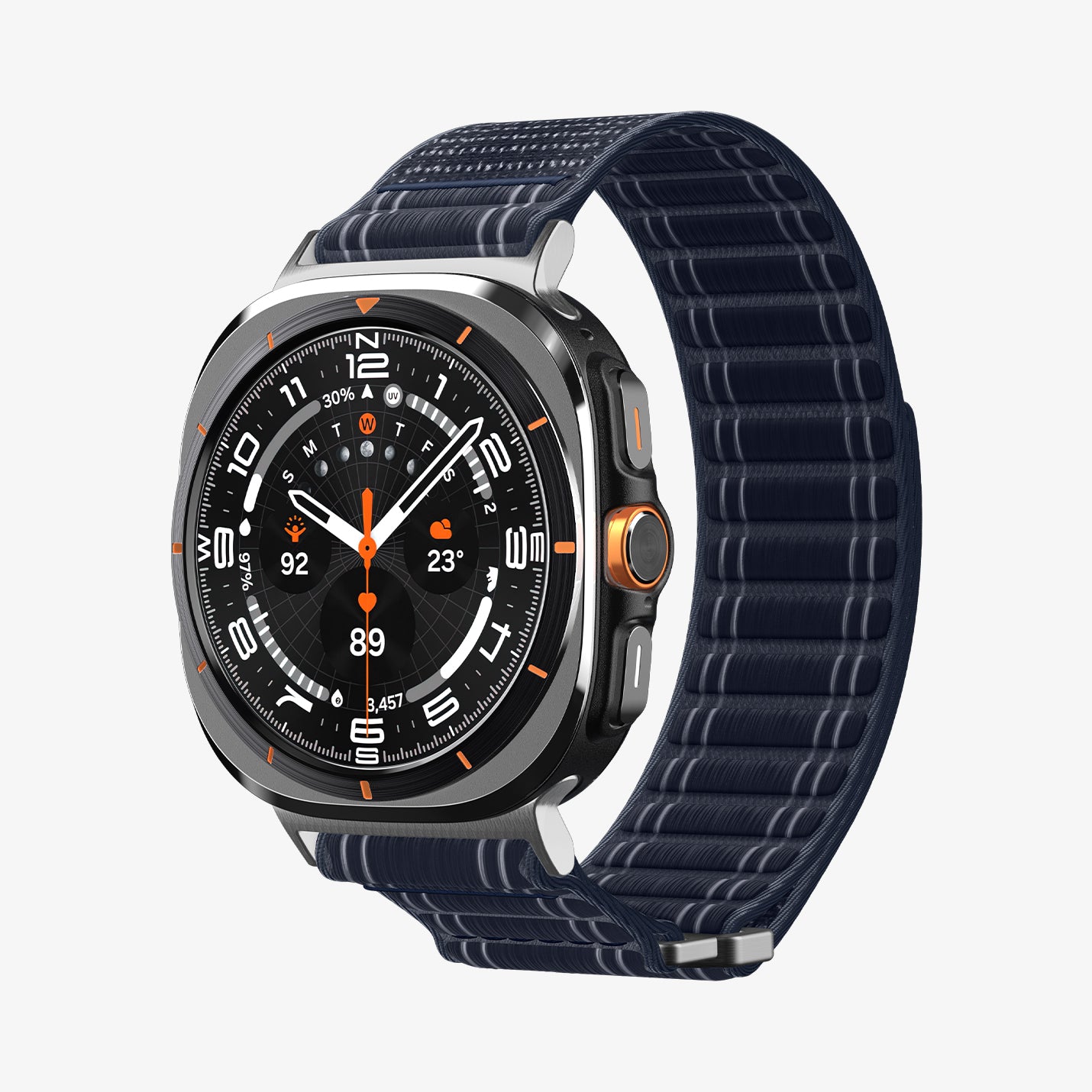 AMP10148 - Galaxy Watch Ultra WBF0 in navy showing the front, sides, and inner bottom
