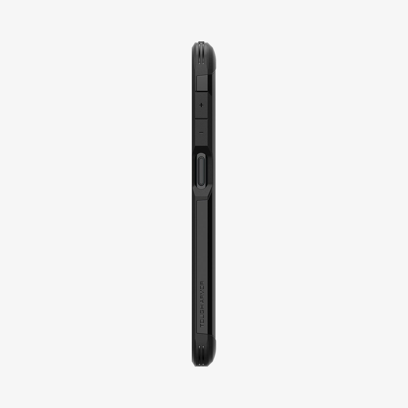 ACS09332 - Galaxy XCover 7 Pro Tough Armor Case in black showing the side