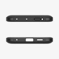 ACS09332 - Galaxy XCover 7 Pro Tough Armor Case in black showing the top and bottom