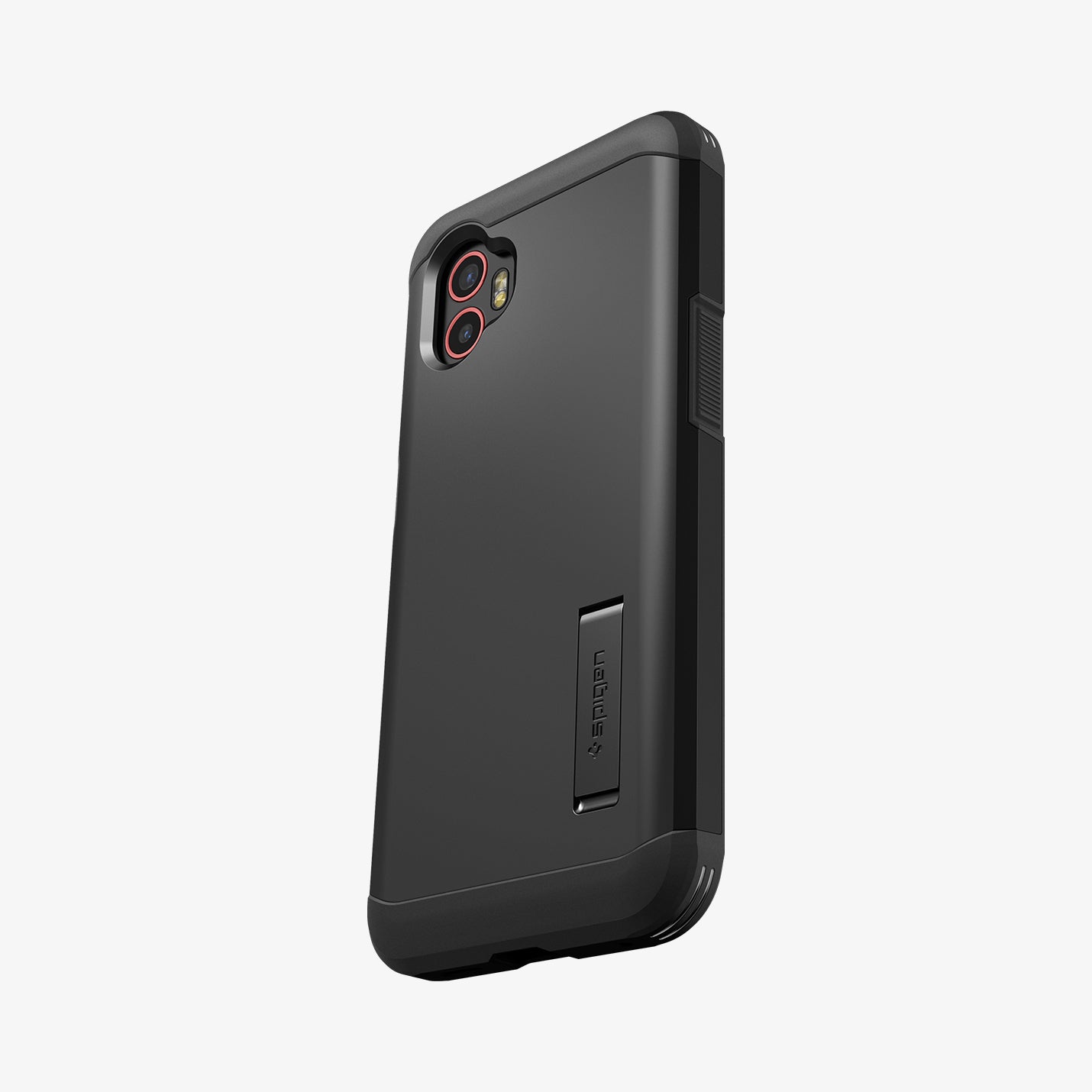 ACS09332 - Galaxy XCover 7 Pro Tough Armor Case in black showing the back, partial side and bottom
