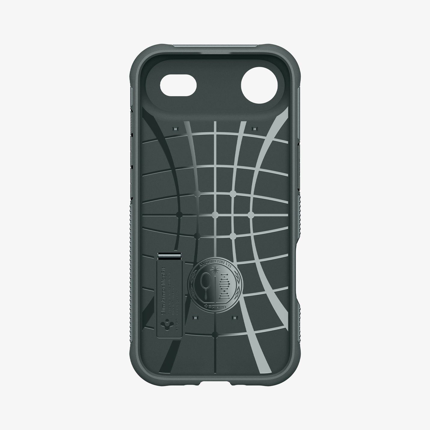 ACS09678 - iPhone 17 Air Slim Armor (MagFit) in Abyss Green showing the inner case