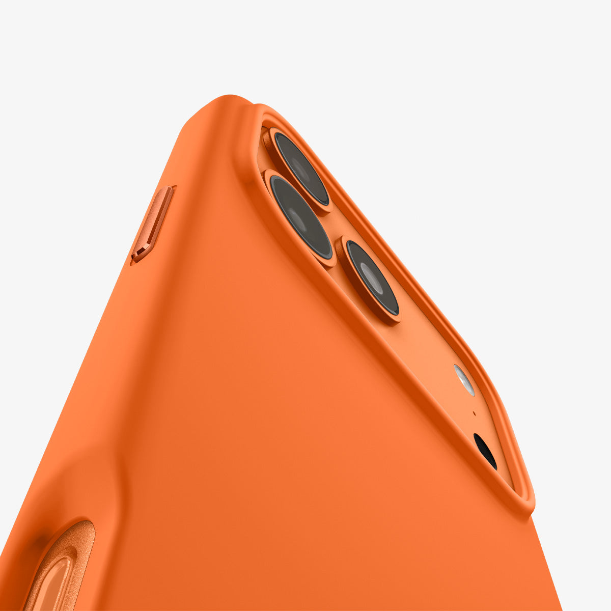 ACS11379 - iPhone 17 Pro Max Silicone Fit (Mag Fit) in Cosmic Orange showing the back zoomed in to show the details
