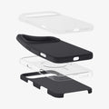 ACS09955 - iPhone 17 Pro Silicone Fit (MagFit) Case in black showing the multiple layers of case