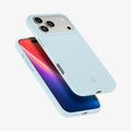 ACS10048 - iPhone 17 Pro Max Silicone Fit (MagFit) Case in blue showing the back, front and sides