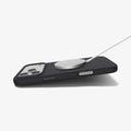 ACS09955 - iPhone 17 Pro Silicone Fit (MagFit) Case in black showing the back and side