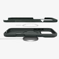 ACS09956 - iPhone 17 Pro Silicone Fit (MagFit) Case in green showing the side and multiple layers of case