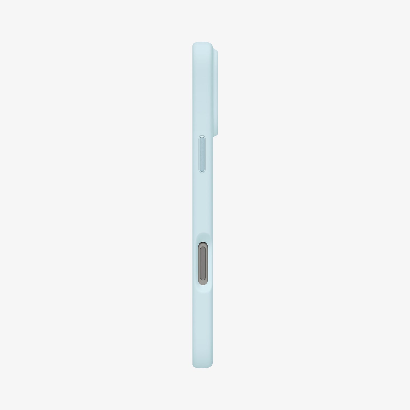 ACS10048 - iPhone 17 Pro Max Silicone Fit (MagFit) Case in blue showing the side