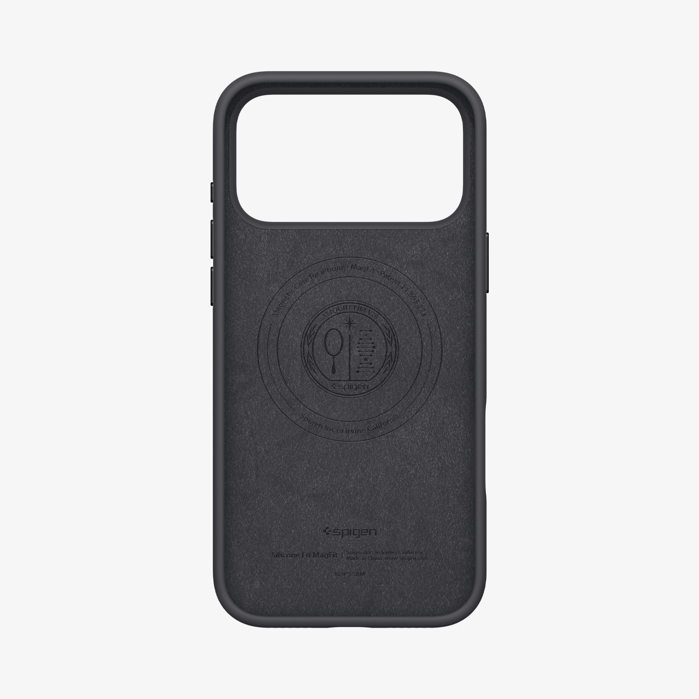 ACS09955 - iPhone 17 Pro Silicone Fit (MagFit) Case in black showing the inside of case
