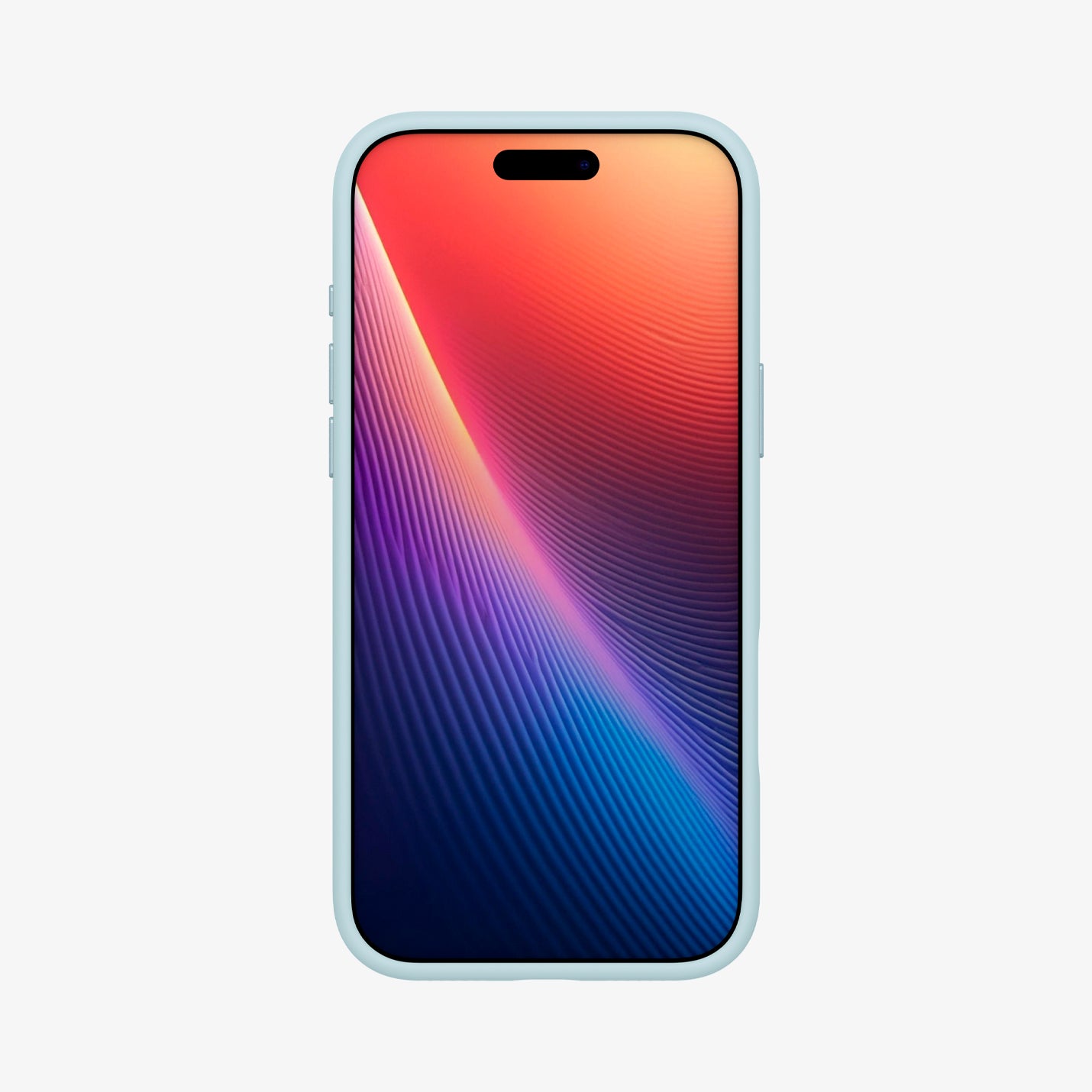 ACS10048 - iPhone 17 Pro Max Silicone Fit (MagFit) Case in blue showing the front