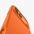 ACS11378 - iPhone 17 Pro Silicone Fit (Mag Fit) in Cosmic Orange showing the back zoomed in to show the details