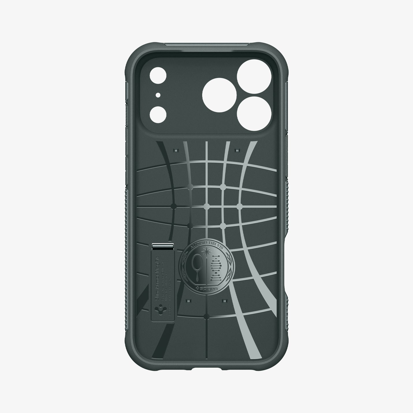 ACS09683 - iPhone 17 Pro Slim Armor (MagFit) in Abyss Green showing the inner case