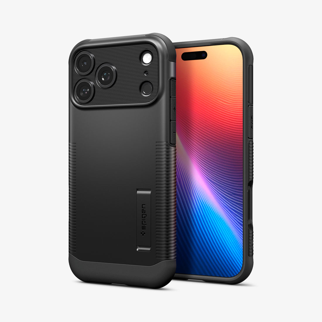 ACS09635 - iPhone 17 Pro Slim Armor (MagFit) in Black showing the back, partial front and sides