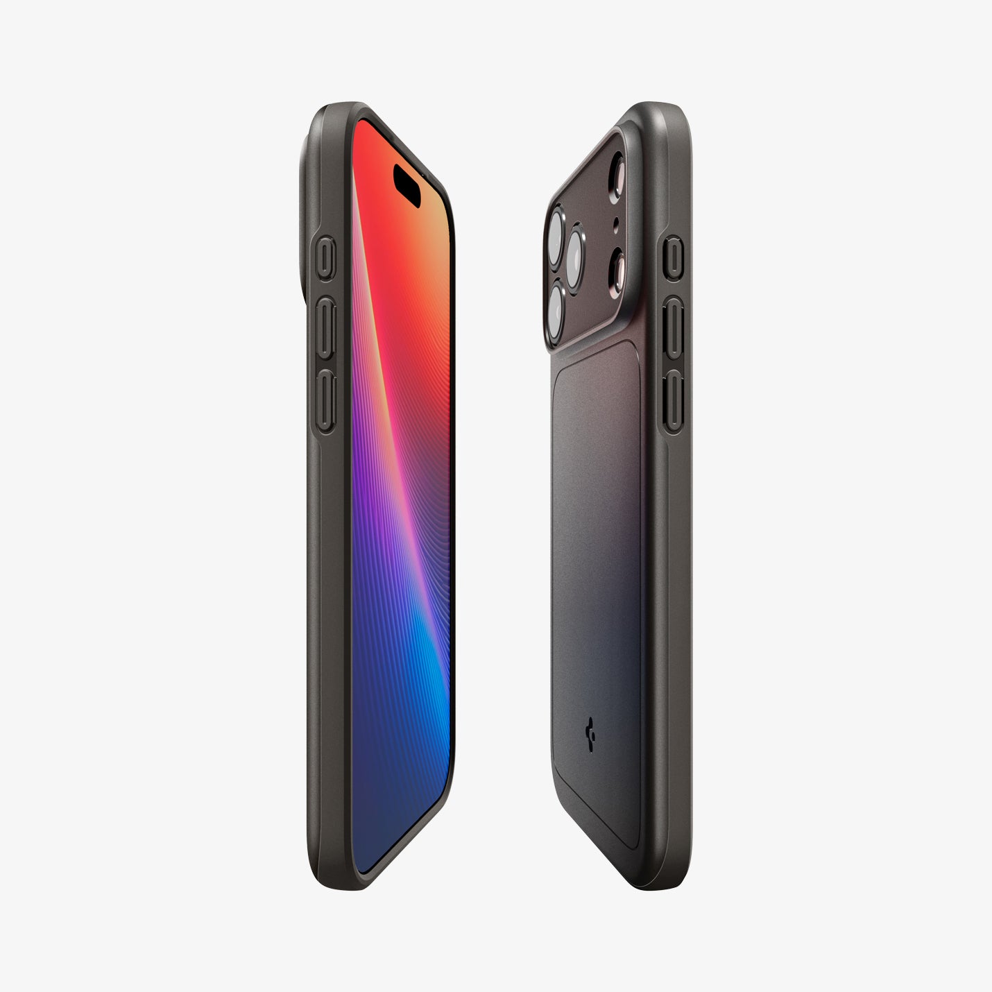 ACS09881 - iPhone 17 Pro Max Thin Fit (MagFit) in Gunmetal showing the partial back, partial front, and sides