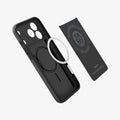 ACS09934 - iPhone 17 Pro Thin Fit (MagFit) in black showing the inner layer hovering from detached magnet ring plate and the case