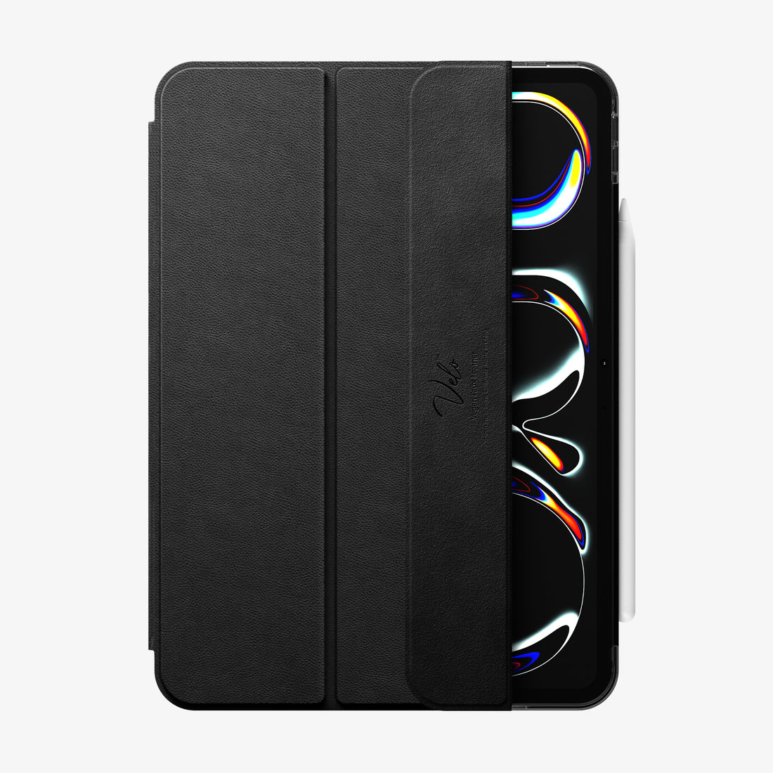ACS09440 - iPad Pro 11-inch (2024) Case Liquid Air Folio in Black showing the partial front and partial front of the device