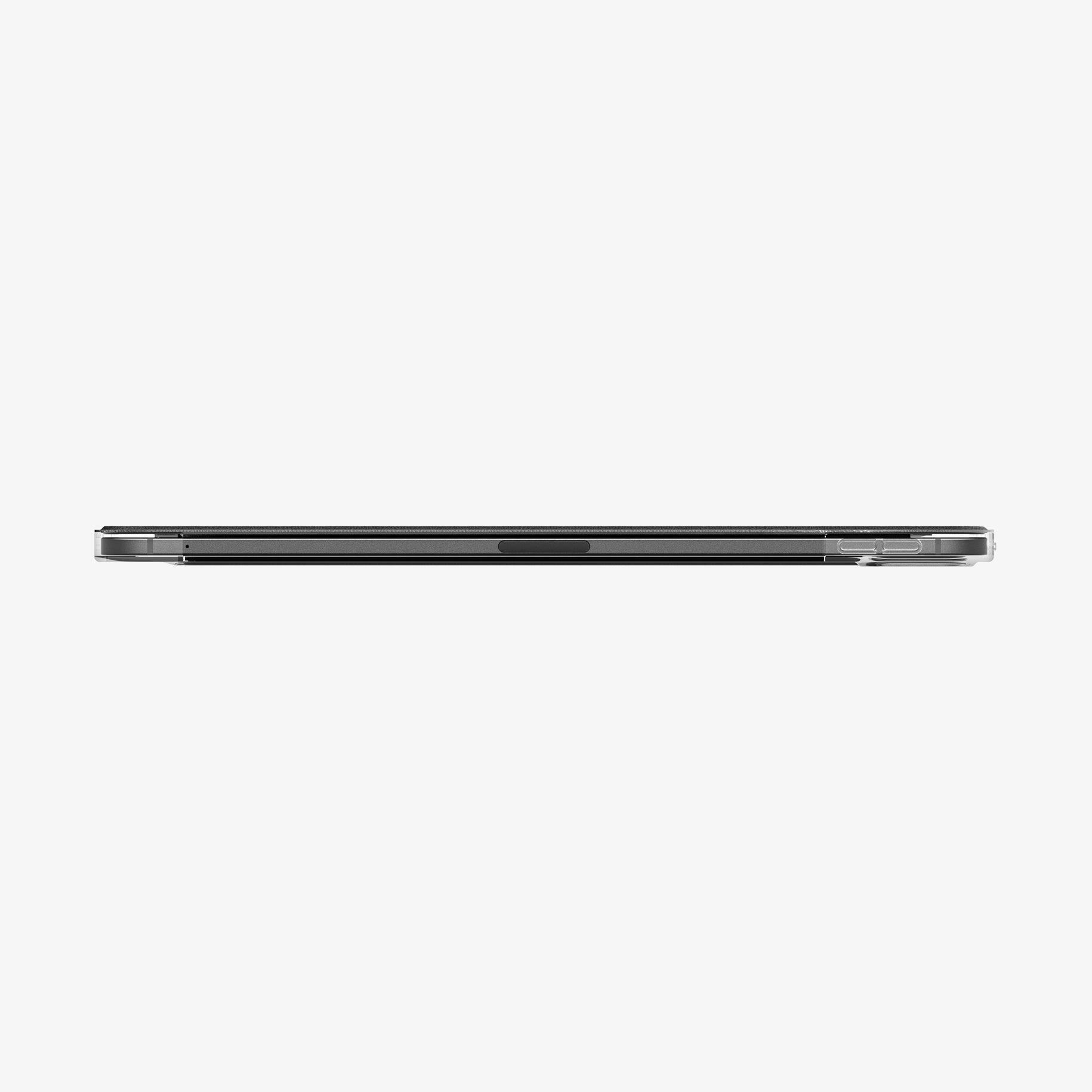 ACS09440 - iPad Pro 11-inch (2024) Case Liquid Air Folio in Black showing the side with volume buttons