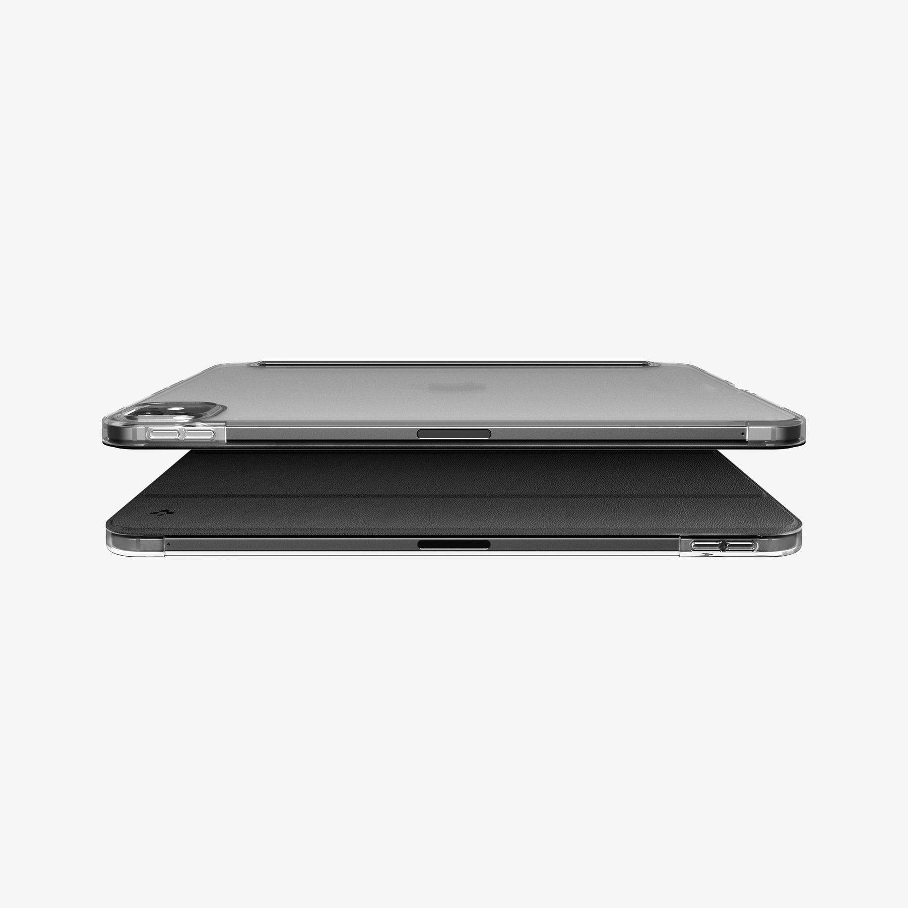 ACS09440 - iPad Pro 11-inch (2024) Case Liquid Air Folio in Black showing the partial back, partial front and sides