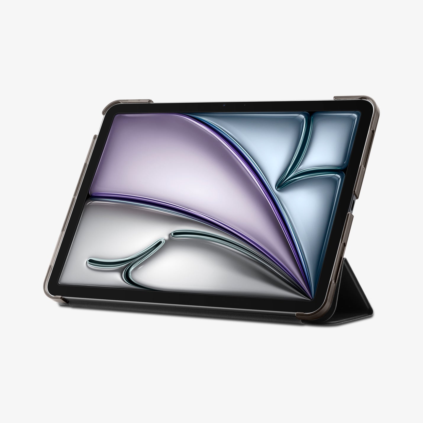 ACS02050 - iPad Air 11-inch- Smart Fold showing front angled view of iPad Air 11-inch in Smart Fold case propped up in landscape stand mode