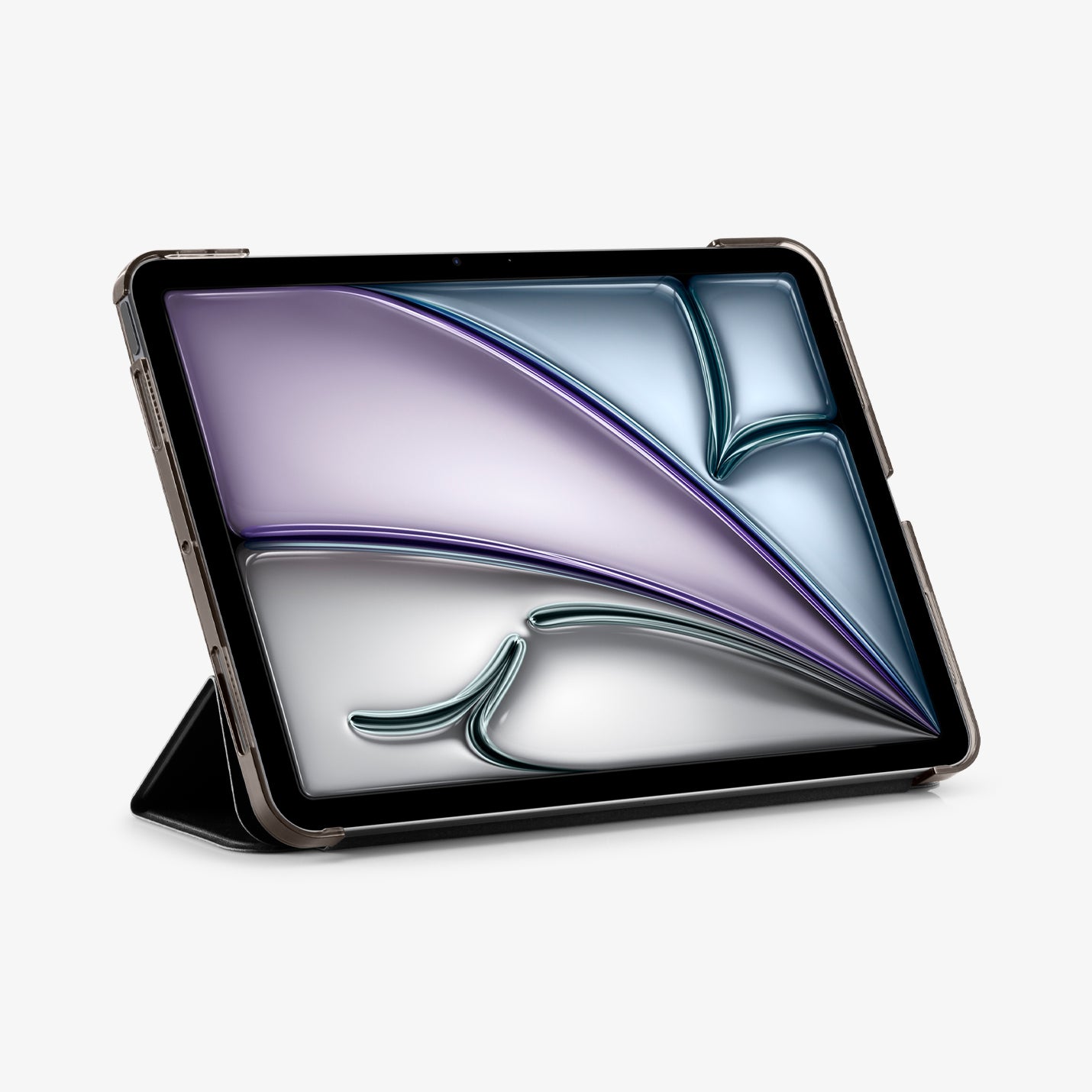ACS02050 - iPad Air 11-inch- Smart Fold showing front angled view of iPad Air 11-inch in Smart Fold case propped up in landscape stand mode