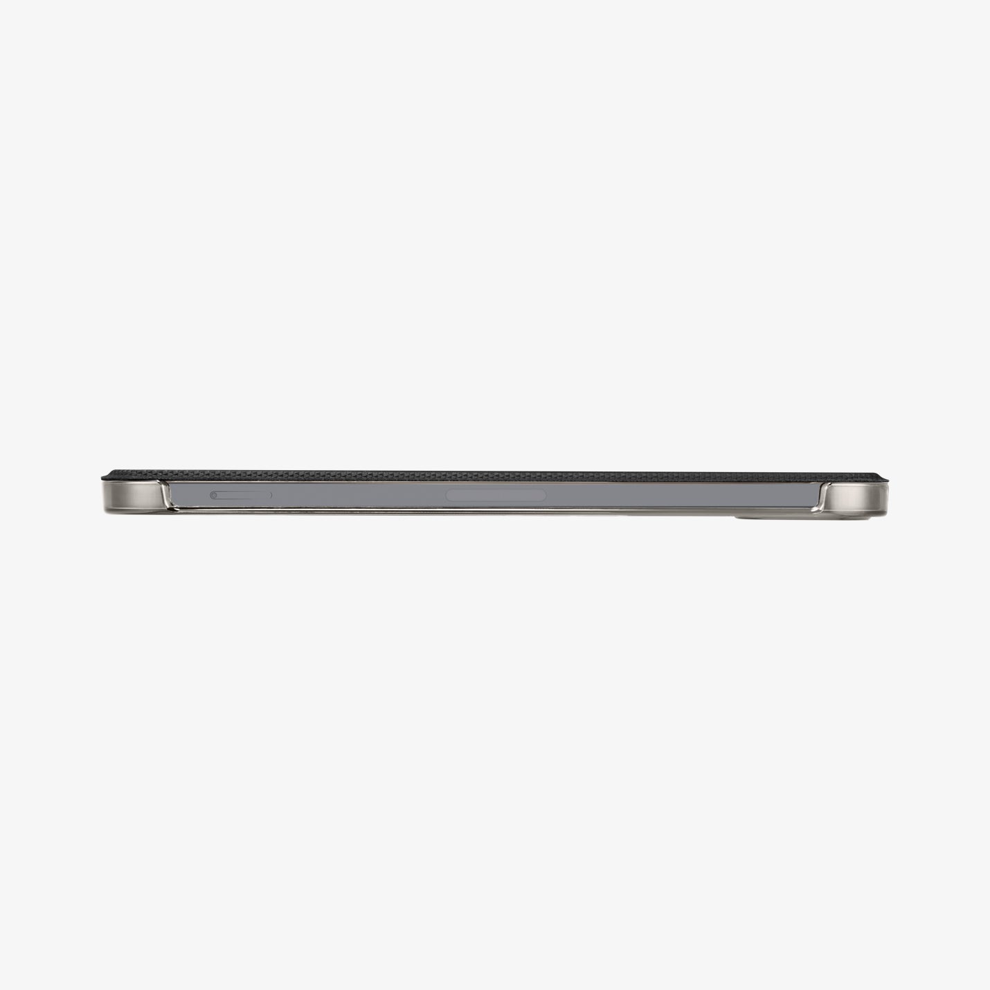 ACS03762 - iPad Mini 7 Liquid Air Folio showing the slim side profile with volume buttons and pencil slot accessible