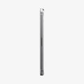 ACS11623 - Side profile of the clear white Spigen Ultra Hybrid case on an iPad Mini, showing the slim edge and volume button cutouts