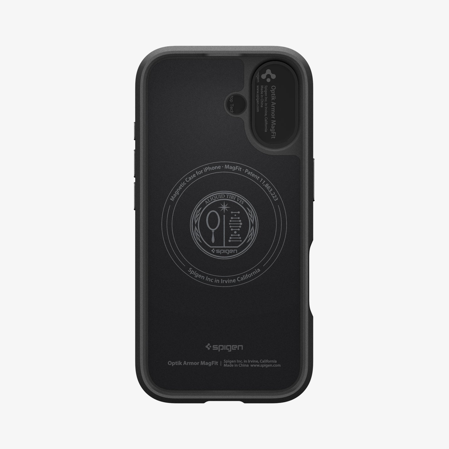 ACS09987 - iPhone 17 Series Case Optik Armor (MagFit) in black showing the inside of case