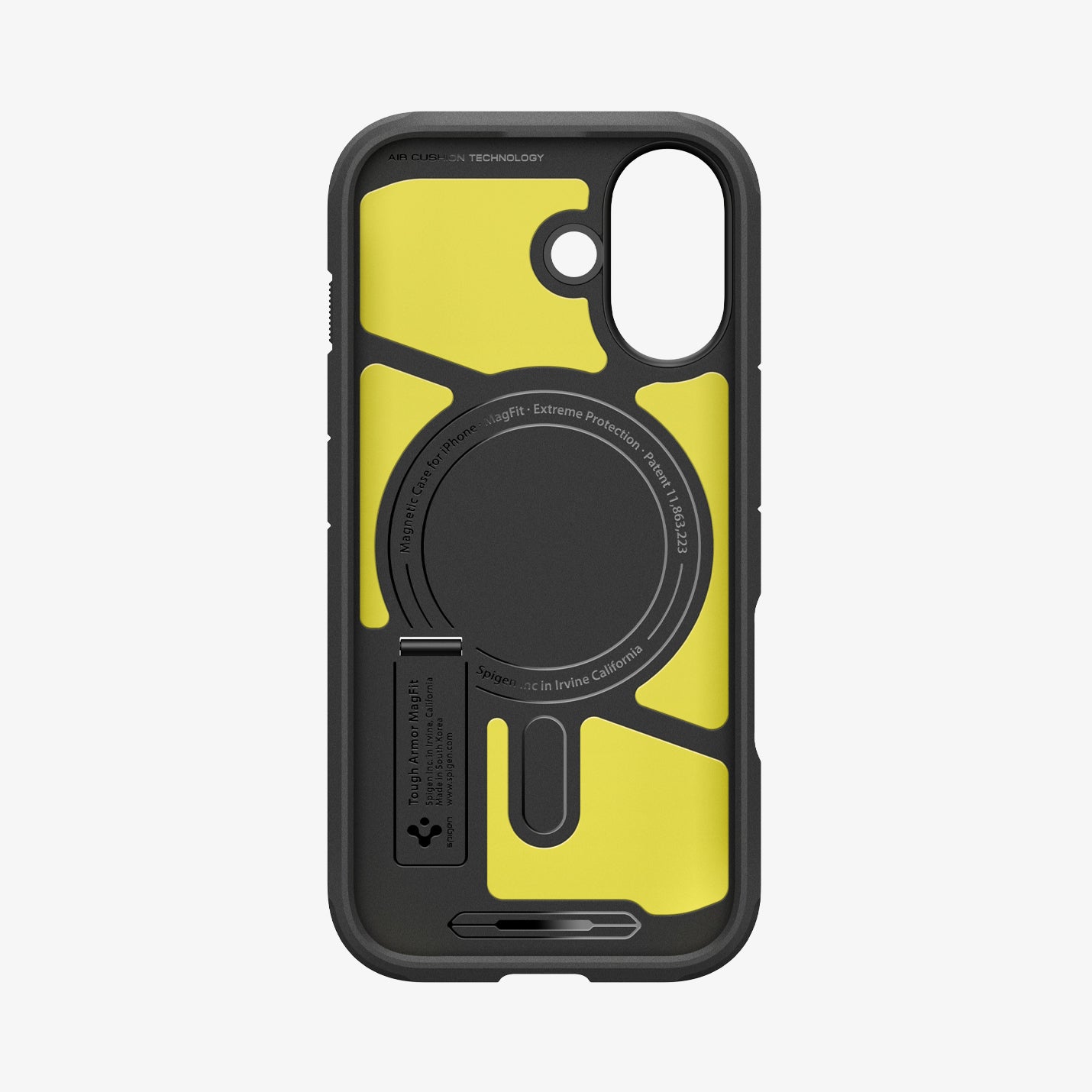 ACS09984 - iPhone 17 Case Tough Armor T AI (MagFit) in black showing the inside of case