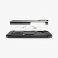 ACS09985 - iPhone 17 Case Tough Armor T AI (MagFit) in gunmetal showing the side and layers of case