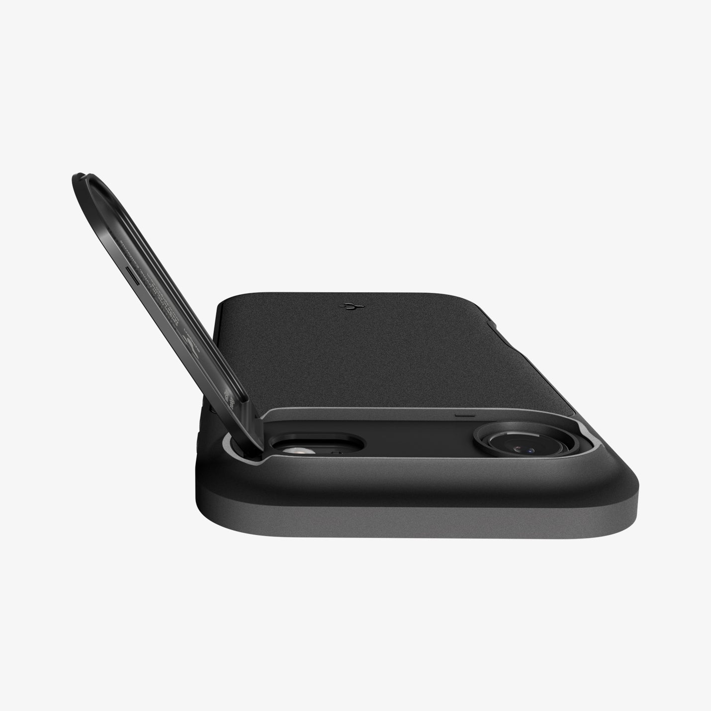 ACS09930 - iPhone 17 Air Series Case Optik Armor (MagFit) in black showing the back and top with camera lens sticking out