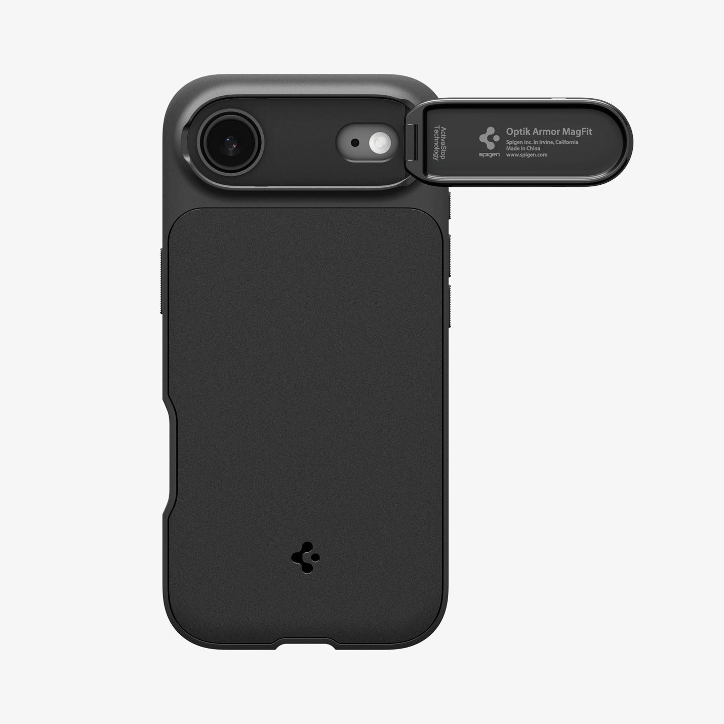 ACS09930 - iPhone 17 Air Series Case Optik Armor (MagFit) in black showing the back with camera lens exposed