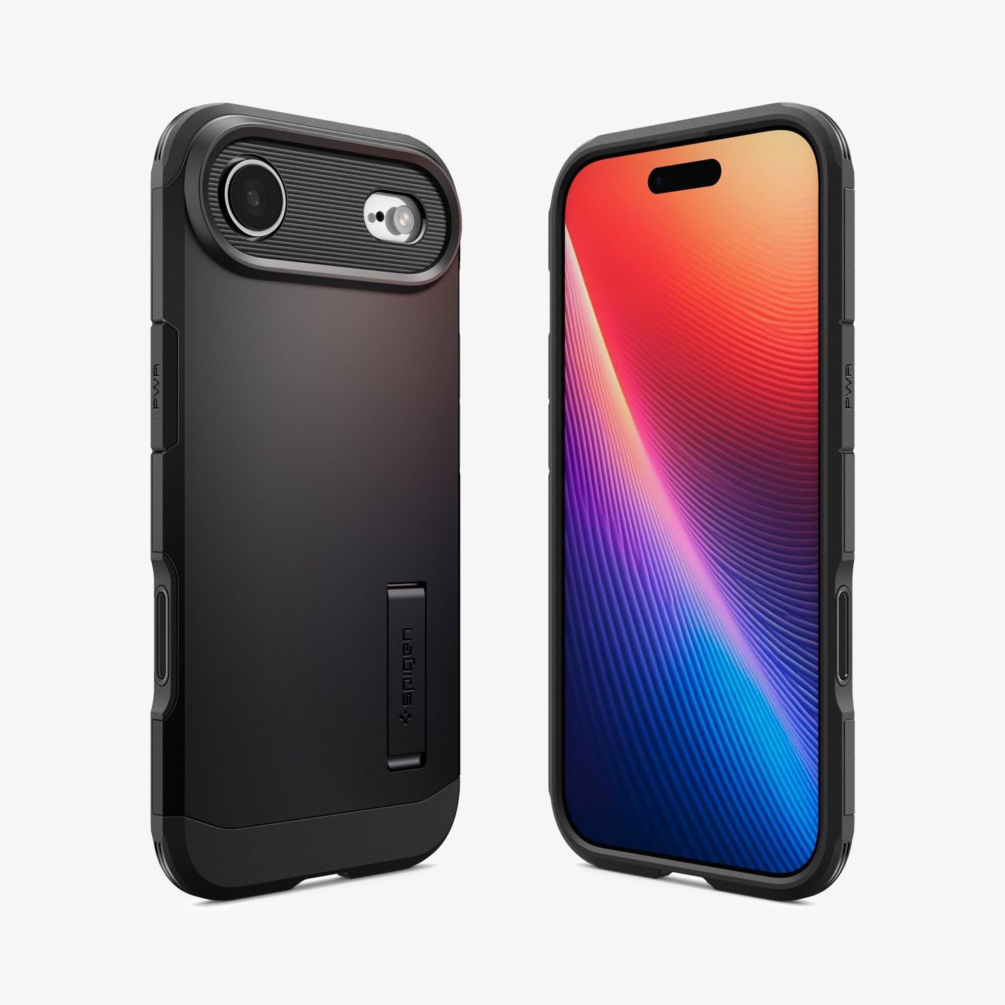 ACS09928 - iPhone 17 Air Case Tough Armor T AI (MagFit) in black showing the back, front and sides